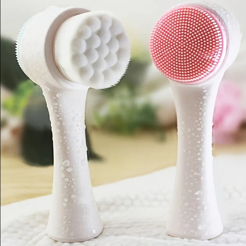 2-in-1 Silicone Facial Cleansing Brush