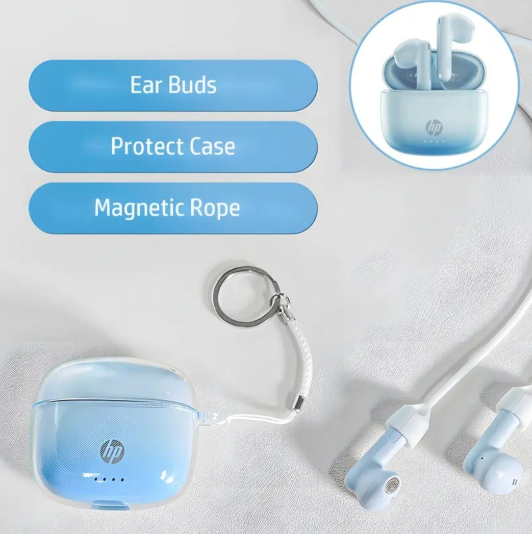 HP Official TWS Wireless Earbuds Bonus Protective Case