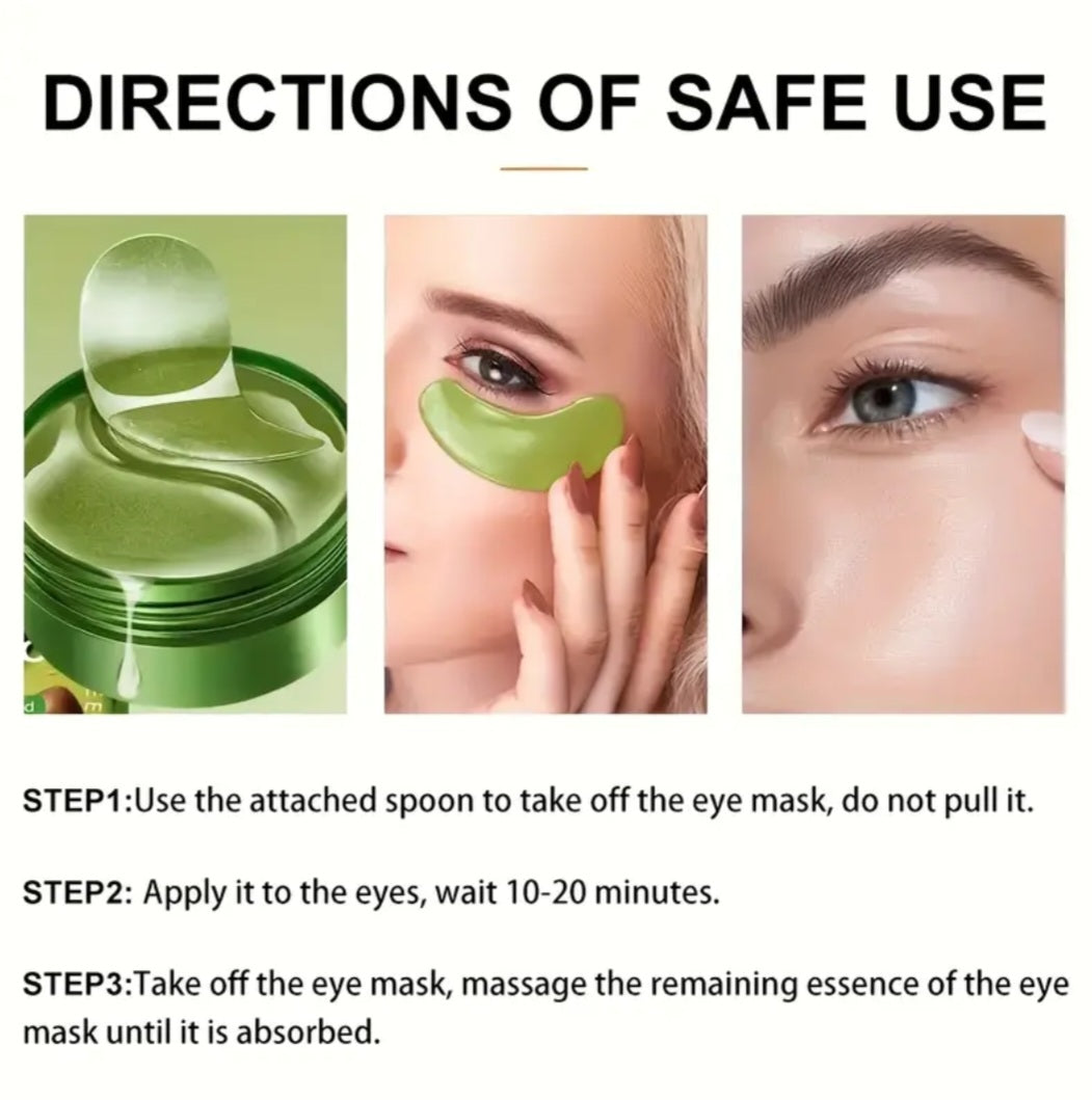 60pcs Xioimy Avocado & Hyaluronic Acid Eye Mask