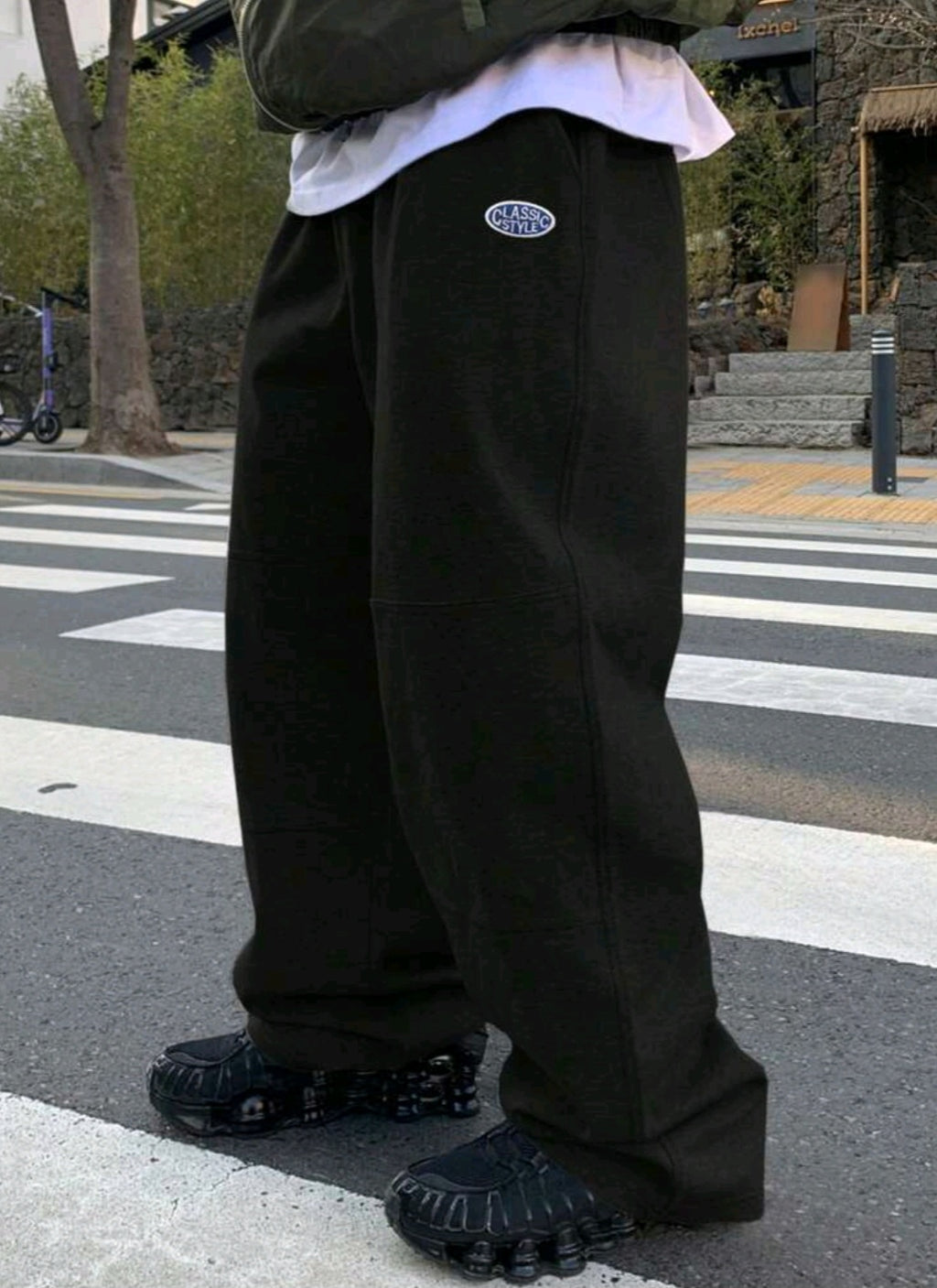 DAZY Men's Spring Letter Embroidered Black Sweatpants Men Joggers Fall