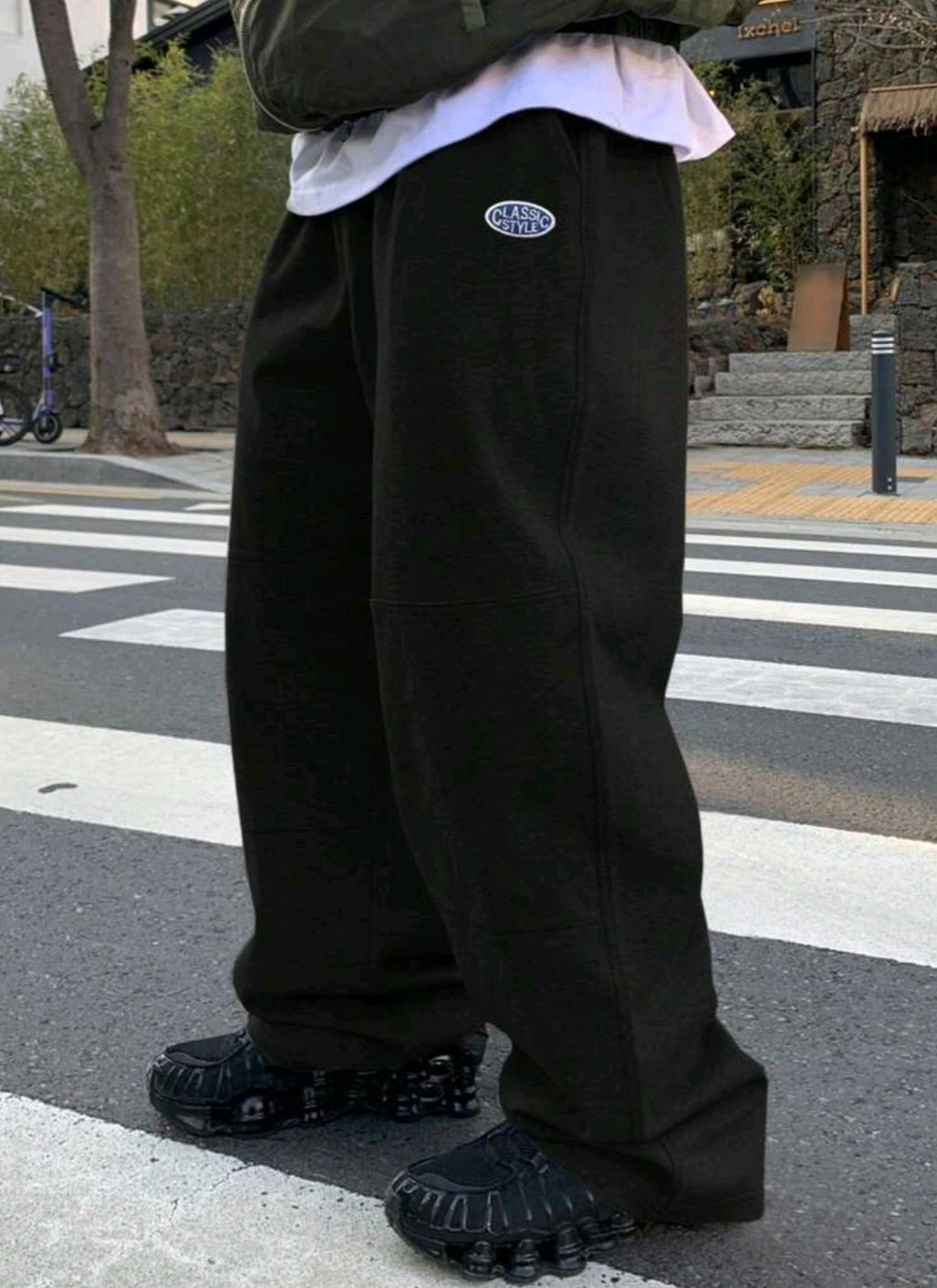 DAZY Men's Spring Letter Embroidered Black Sweatpants Men Joggers Fall