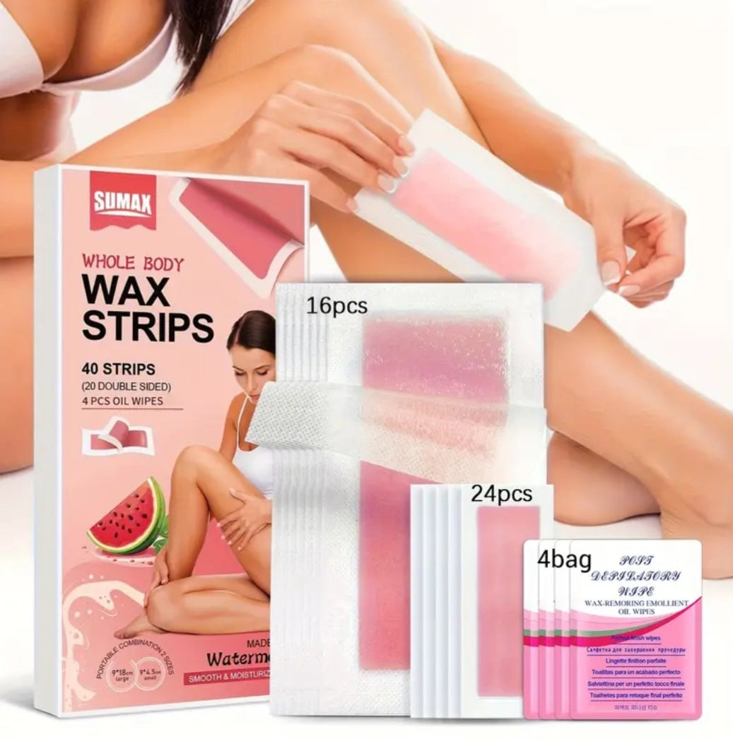 Gentle wax strips for hair removal