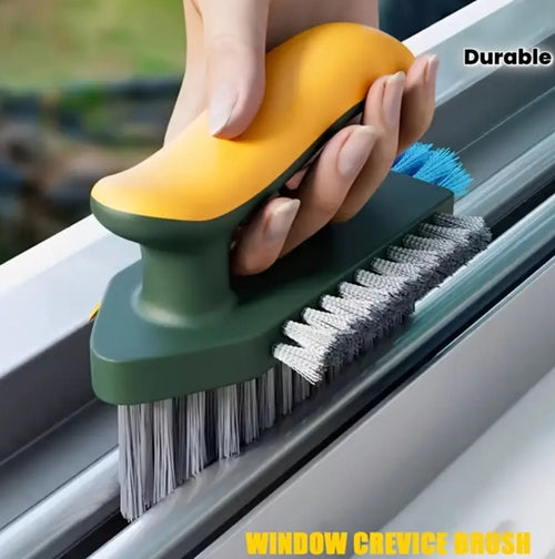 2-in-1 Cleaning Brush, Multifunctional Crevice Brush with Scraping Strip