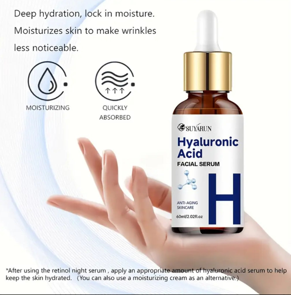 3pcs SEYHZE Vitamin C, Collagen Boosting Serum + Hyaluronic Acid & Peptide Facial with Brightening Complex(60ml)