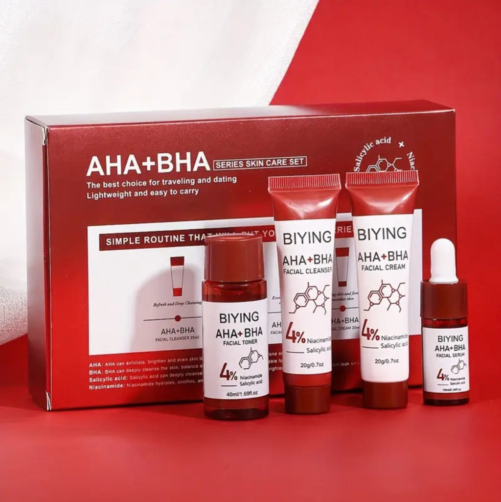 4pcs/set,AHA BHA Skincare Gift Set