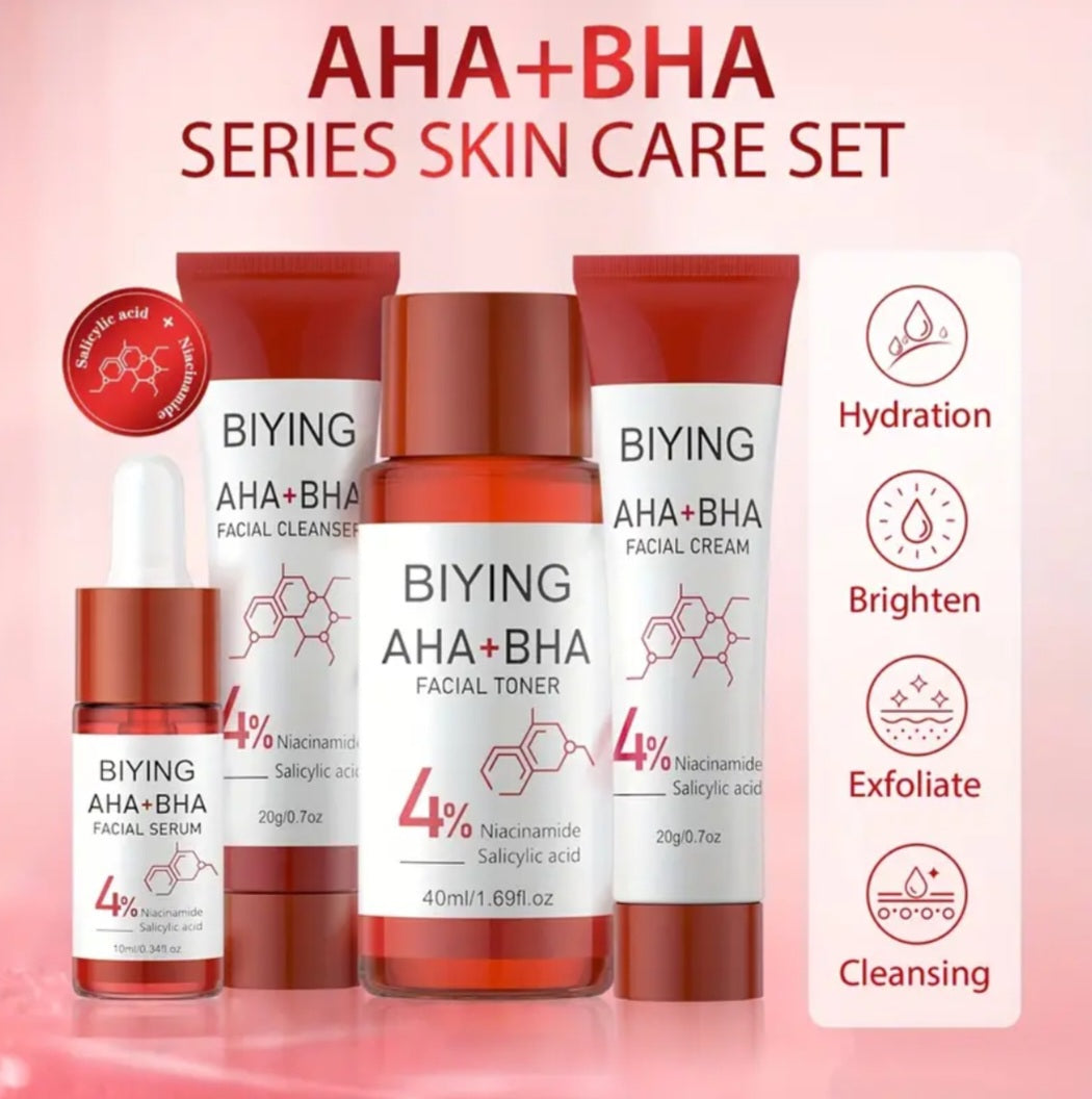 4pcs/set,AHA BHA Skincare Gift Set