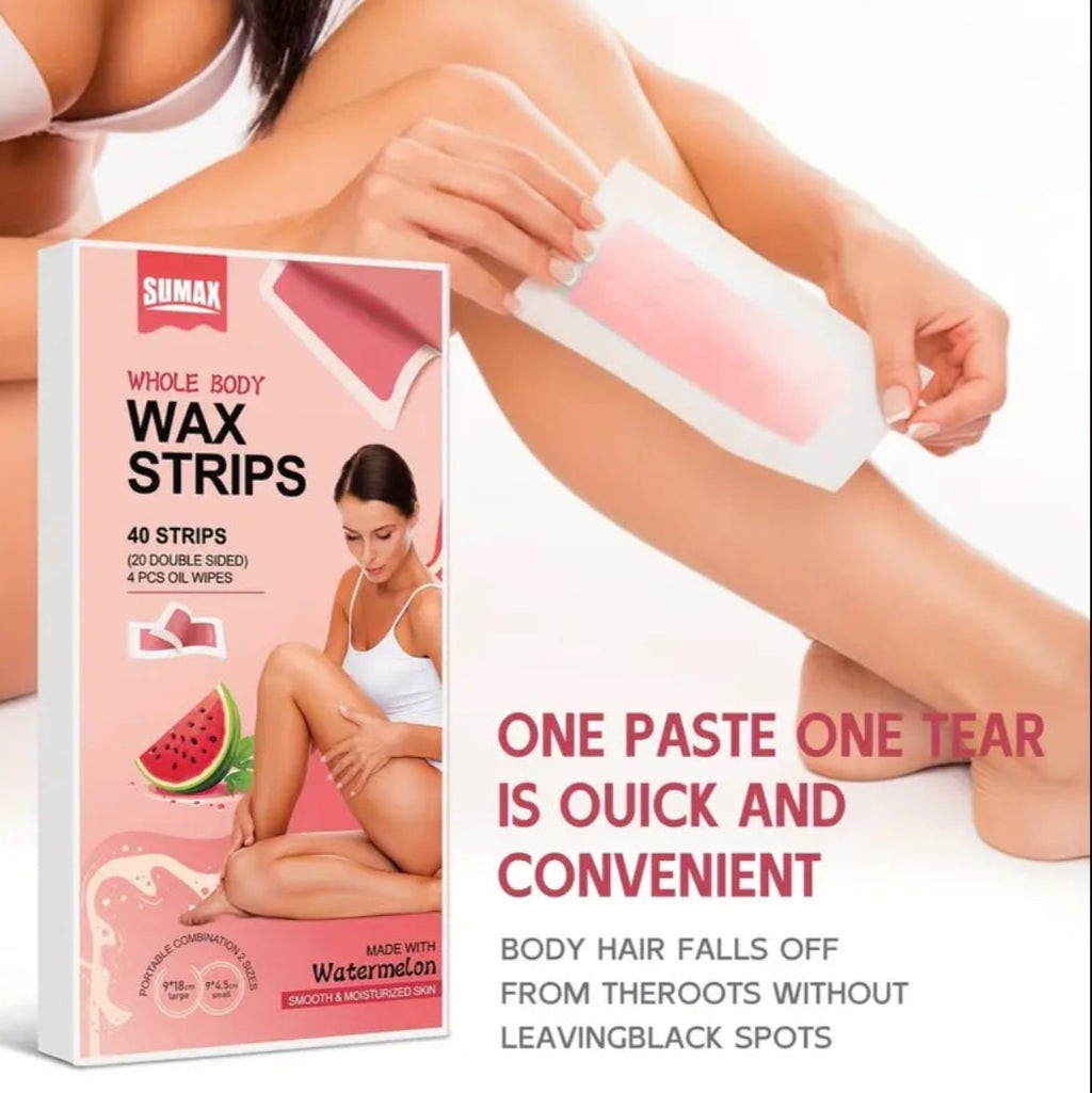 Gentle wax strips for hair removal