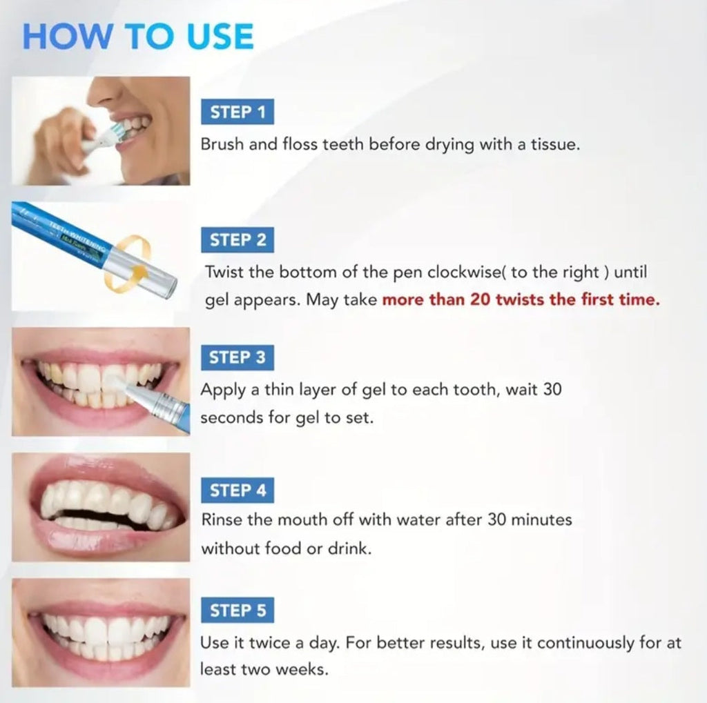 4pcs/3pcs/2pcs,3Ml/0.1Fl Oz Mint-Flavored Brightening Teeth Pen