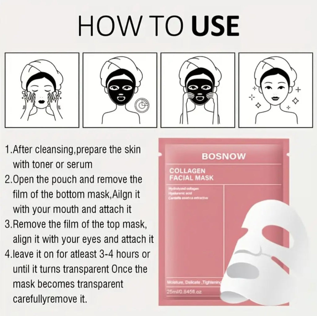 5pcs Instant Lifting Collagen White Mask