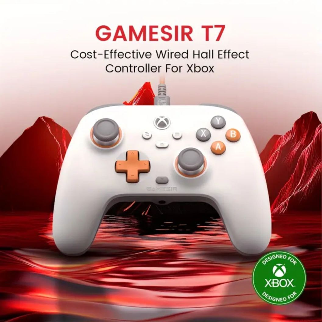Gamesir T7 Wired Gamepad Featuring Hall Effect Joysticks, Ready for Immediate Use with Xbox Series X/S, Xbox One, Windows 10/11, And Steam, Includes a 3.5Mm Audio Port.