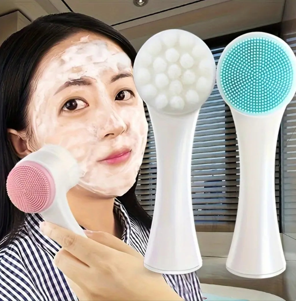 2-in-1 Silicone Facial Cleansing Brush