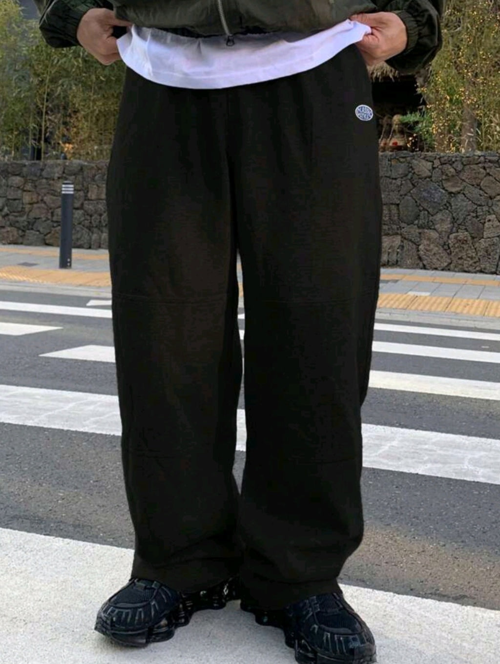 DAZY Men's Spring Letter Embroidered Black Sweatpants Men Joggers Fall