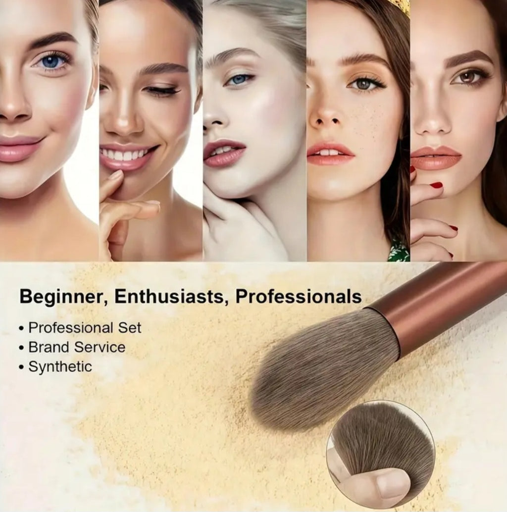 Set of 13 Professional Makeup Brushes for Beauty, Including Soft Fur Eye Shadow, Foundation, And Blush Brushes