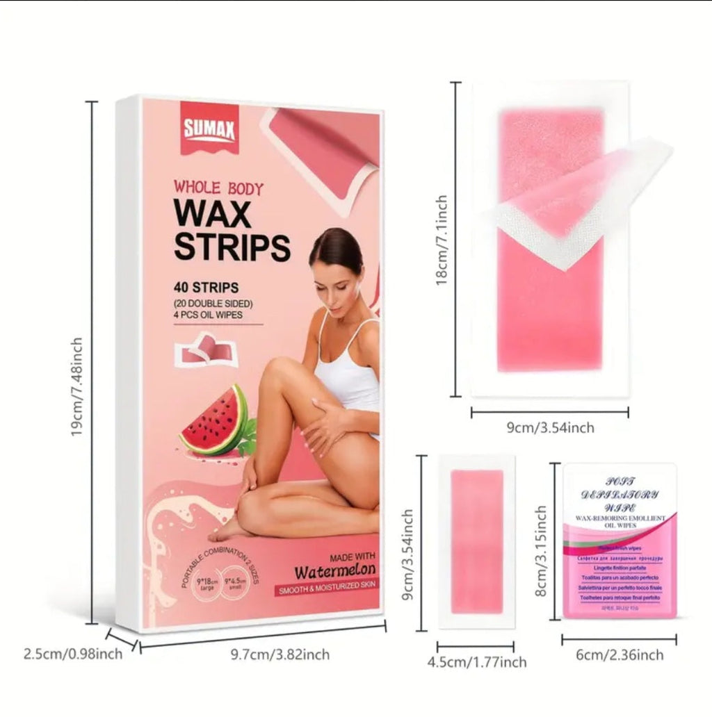 Gentle wax strips for hair removal