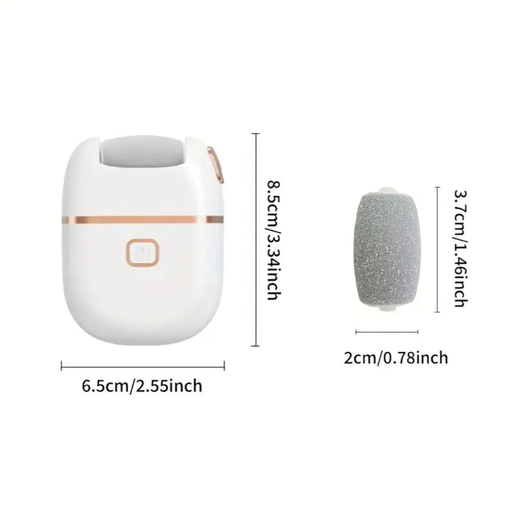 Leisure Foot Scrubber with 6 Replacement Heads, Three Types of Grinding Heads, Two Speed Settings