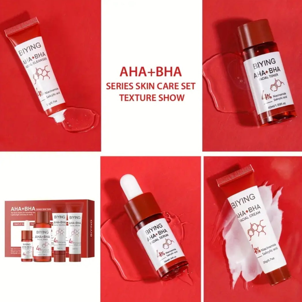 4pcs/set,AHA BHA Skincare Gift Set