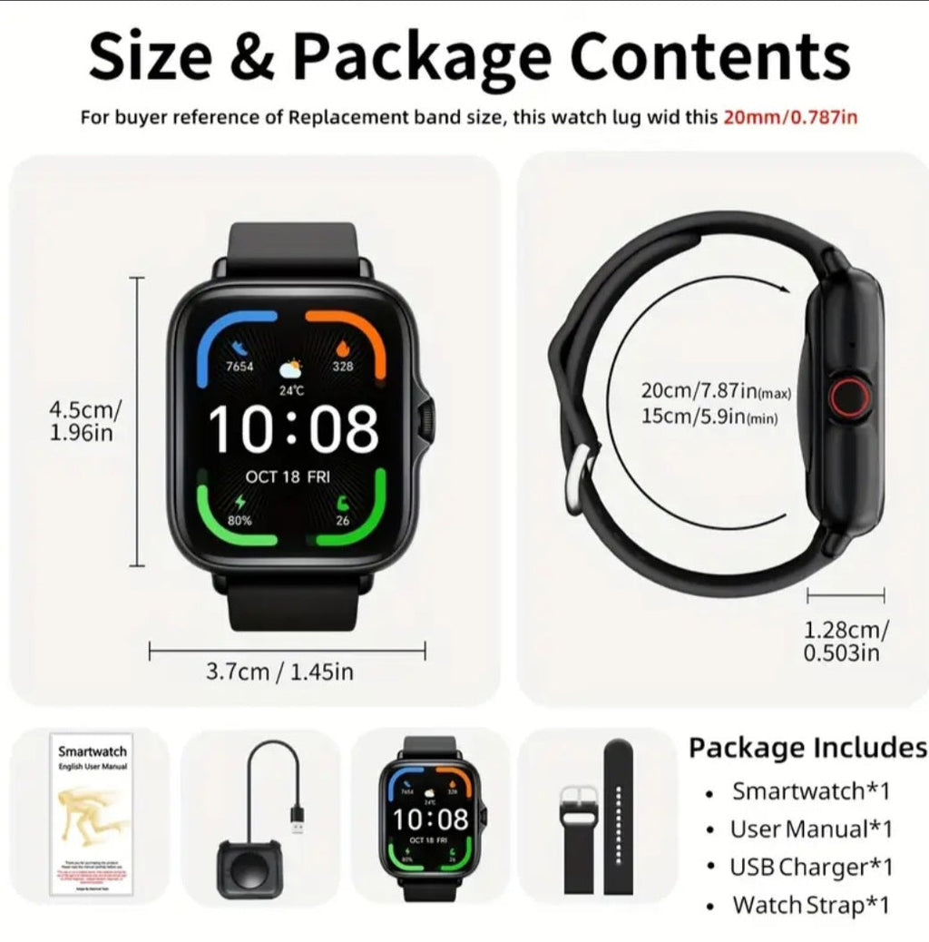 Leisure 4.65cm Full Touch Screen Smart Watch